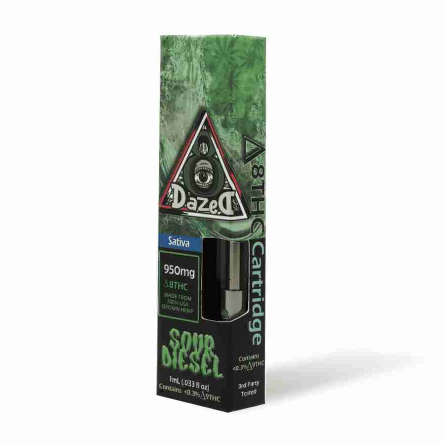Products dazed8 cartridges dazed8 sour diesel 1g delta 8 cartridge 29519151005902