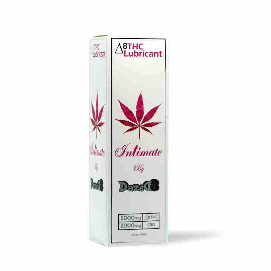 a white box with a red marijuana leaf on it.