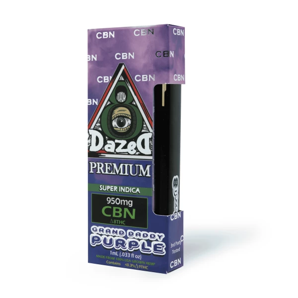 products dazed8 disposables granddaddy purple 1g cbn delta 8 premium disposable 28978671550670