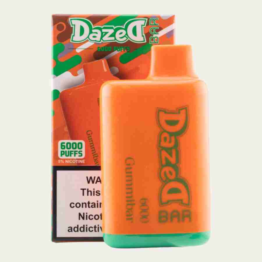 Dazed bar 6000 disposable vapes orange e liquid.