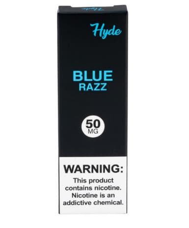 A box of hype blue razz
