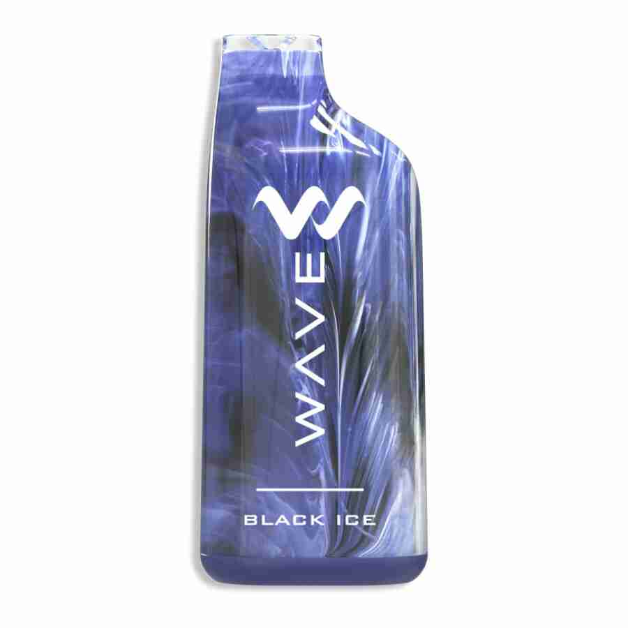 A bottle of wavetec wave 8000 puffs disposable vape on a white background.