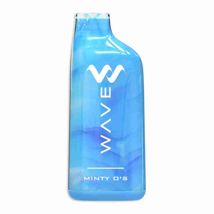 A bottle of wavetec wave 8000 puffs disposable vape.