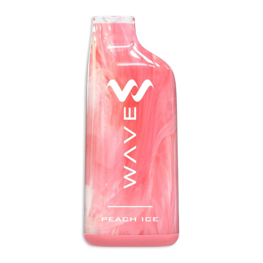 Wavetec wave 8000 puffs disposable vape peach ice.
