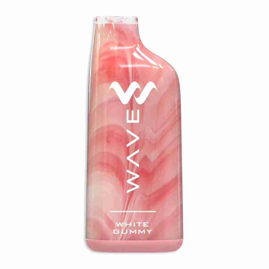 A wavetec wave 8000 puffs disposable vape with a pink and white design.