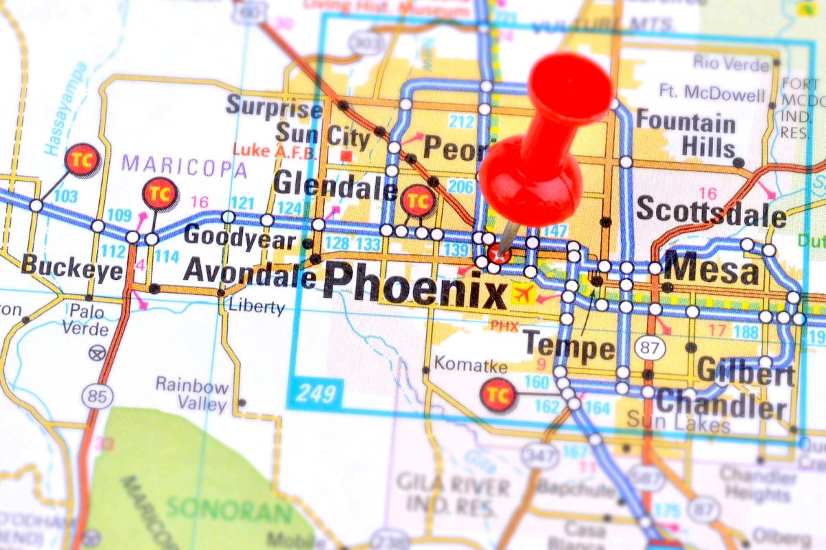 Phoenix vape shop map