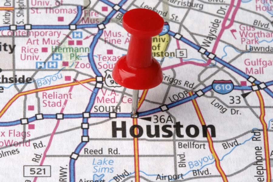 Vape shops map in Houston
