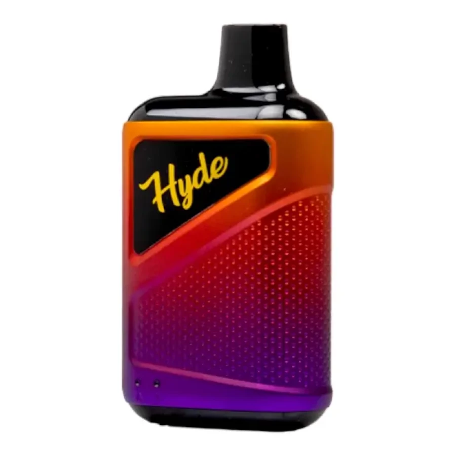 the hyde vape pod is purple and orange.