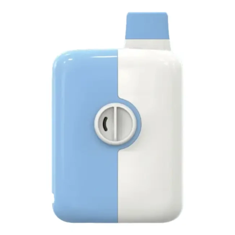 a blue and white Mr Fog Switch SW5500 Disposables with a lid.