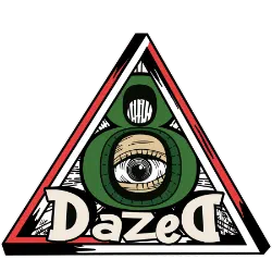 Dazed logo with an eye in the middle of a triangle.