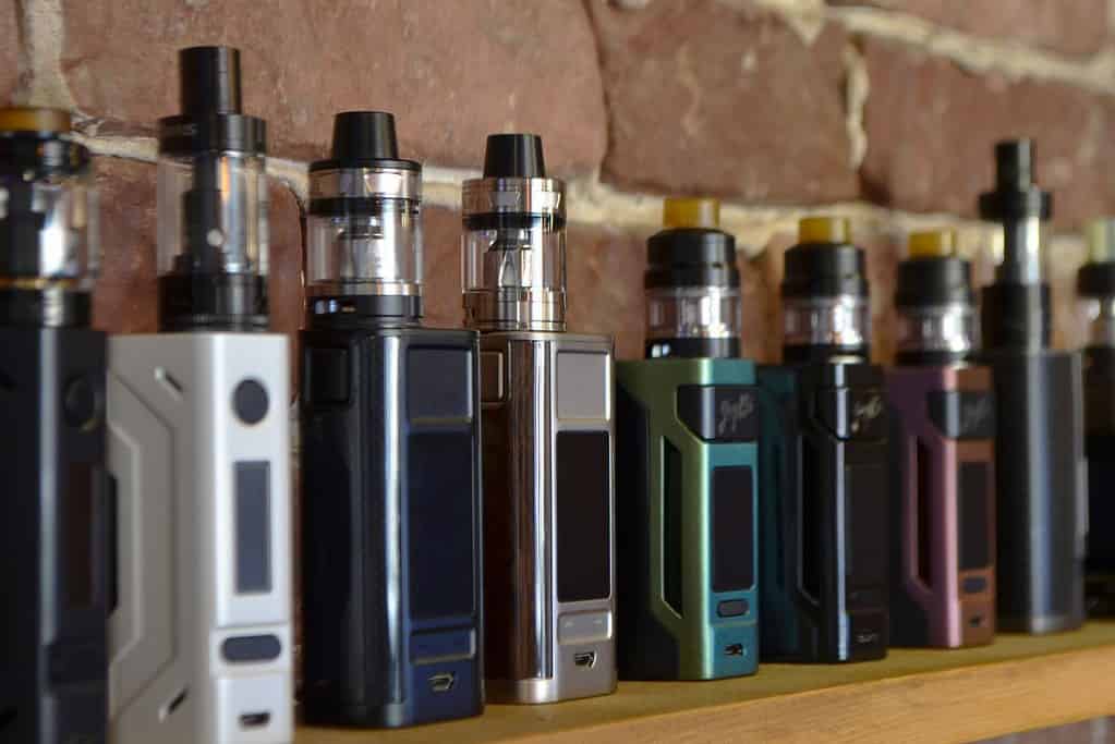 A lot of vaping devices on the shelf