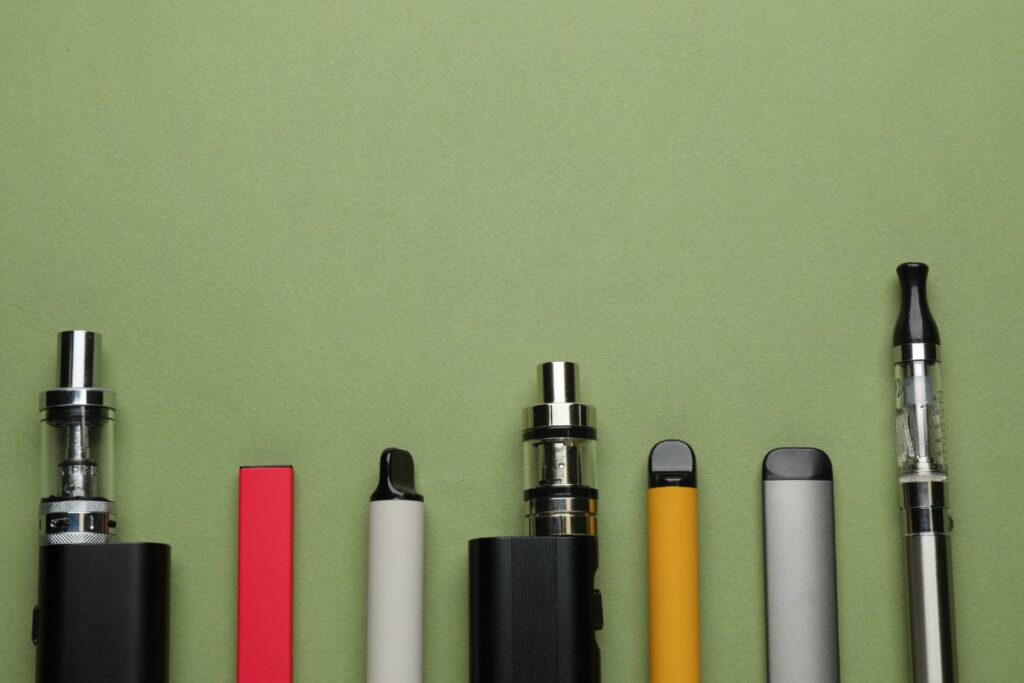A variety of disposable and rechargeable vapes