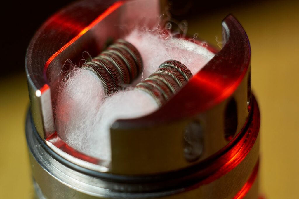 A well cleaned vape coil