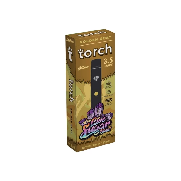 A box with a Torch Live Sugar Blend Disposables