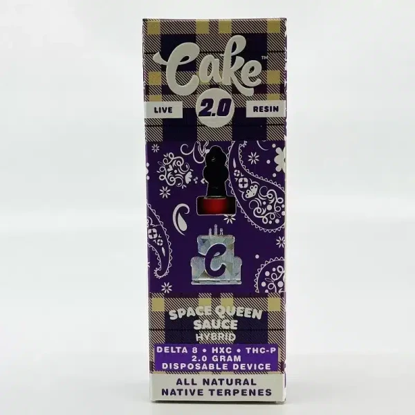 Cake Coldpack Live Resin D8+ Hxc+ Thc-P Disposable 2gm space queen sauce