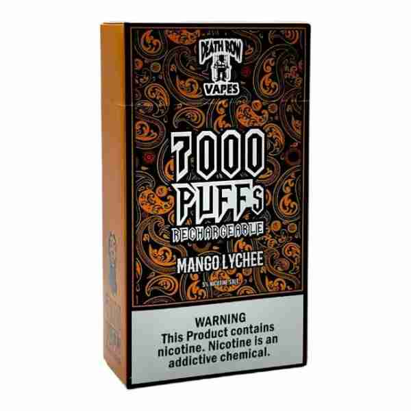A box of 7000 puffs mango licorice.