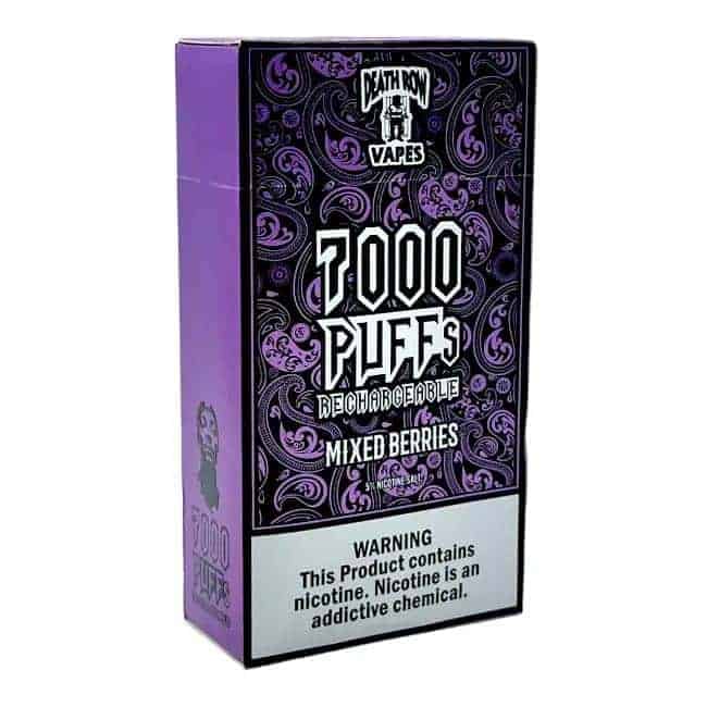 A box of 7000 puffs mixed berries.