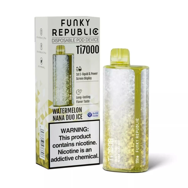 Funky Republic Ti7000 Frozen Edition Disposable Vapes.