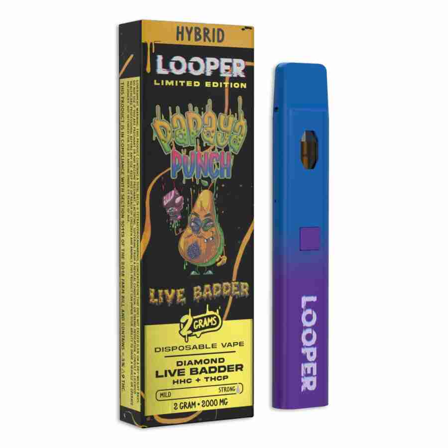A box of looper live badder disposable vape pens
