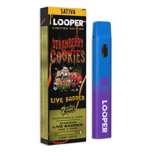 A box of Looper Live Badder Disposable Vape Pens