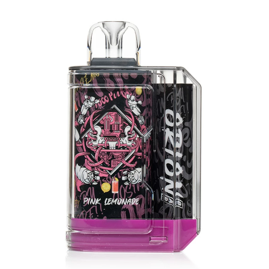 A Lost Vape Orion Bar 7500 Puffs 5% Disposable Vapes with a pink and black design on it.