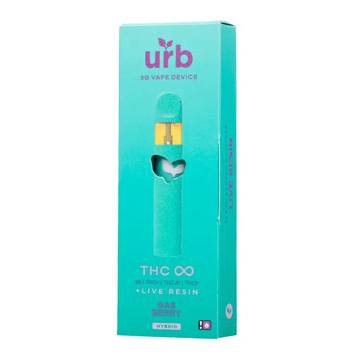 urb thc infinity disposable 3g gas berry