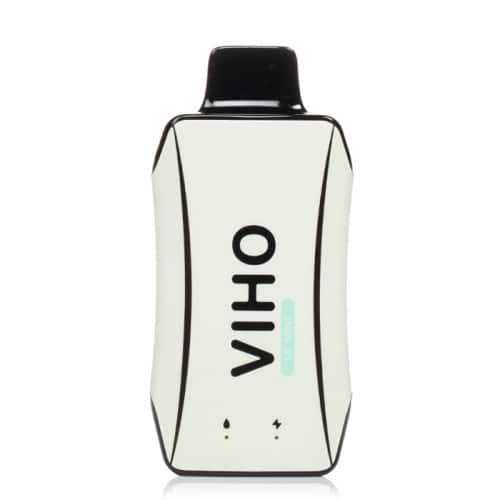 A white and black viho turbo 10000 5% disposable vapes with the word vho on it.