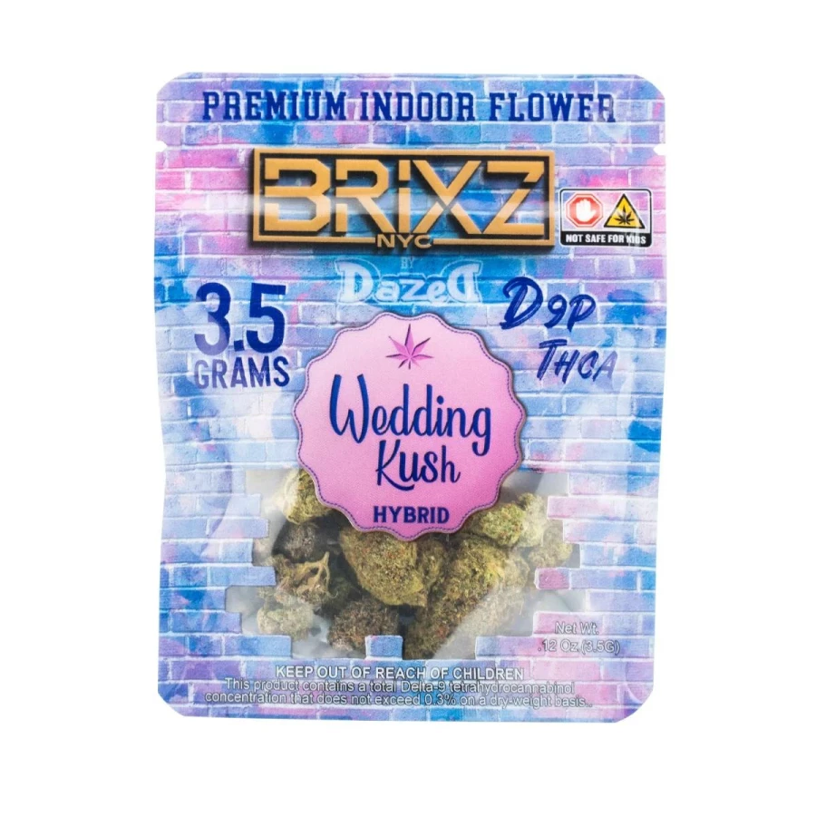 Brixz d9p delta 9 premium indoor cannabis flower wedding kush