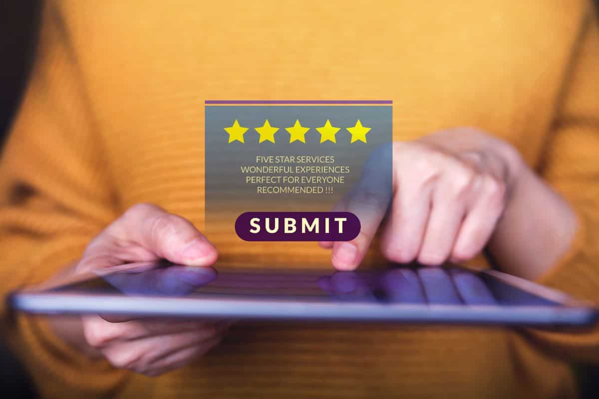 Customer reviews example