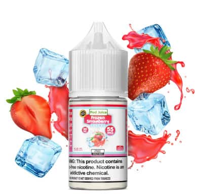 The best strawberry e liquid for caliburn vapes, with refreshing ice cubes.