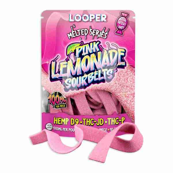 A package of Looper Melted Series Sour Belts mg | pc squiggles