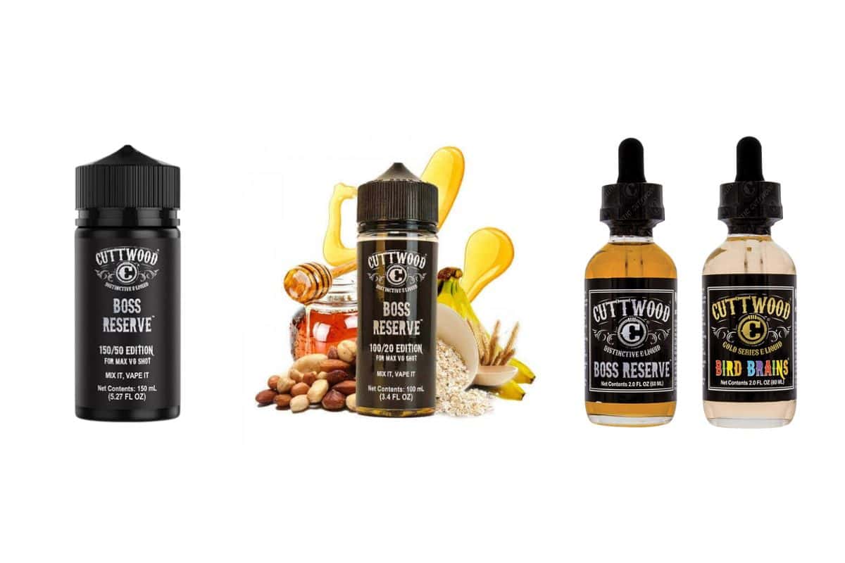 Different flavoured cuttwood vape juices