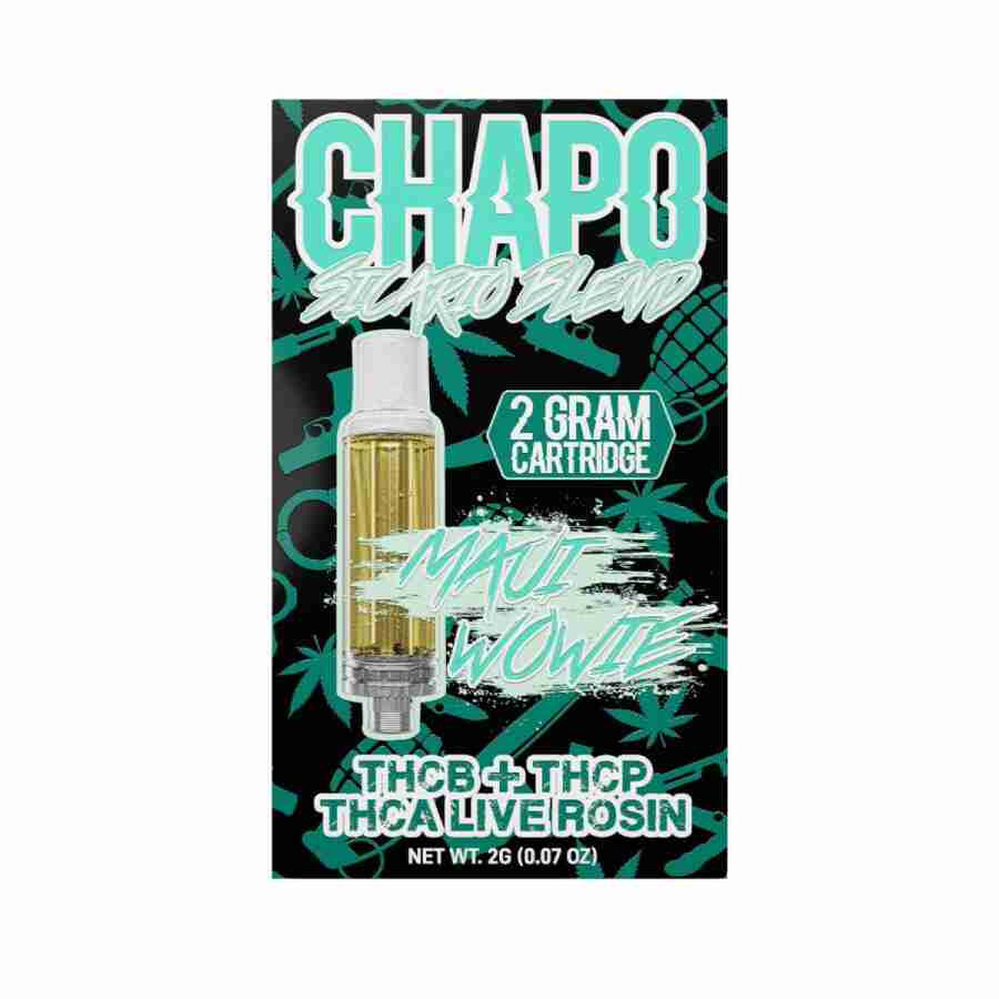 The packaging for the chapo cbd vape pen