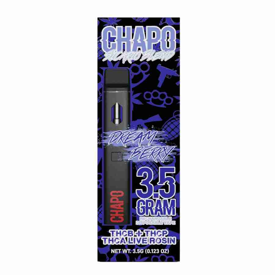 A package of chao vape pen with a blue and black design
