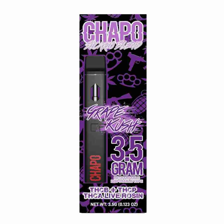 A package of chao vape pen in purple and black