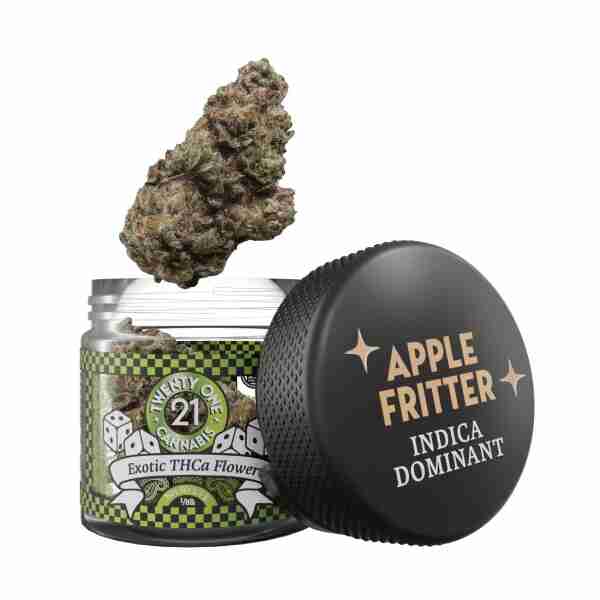 Twenty One Exotic THC A Flower Jar Grams fritter by indica dominant
