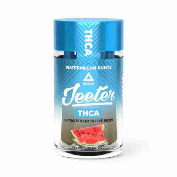 A bottle of Urb x Jeeter THC A Pre Rolls g flavored teeter thaca