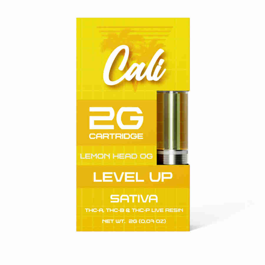A box of cali extrax level up live resin cartridges g