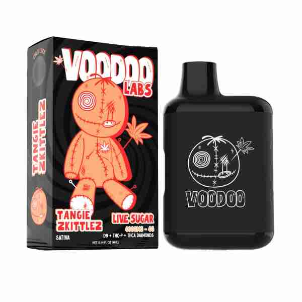 A box of voodoo balls with a cartoon character on it