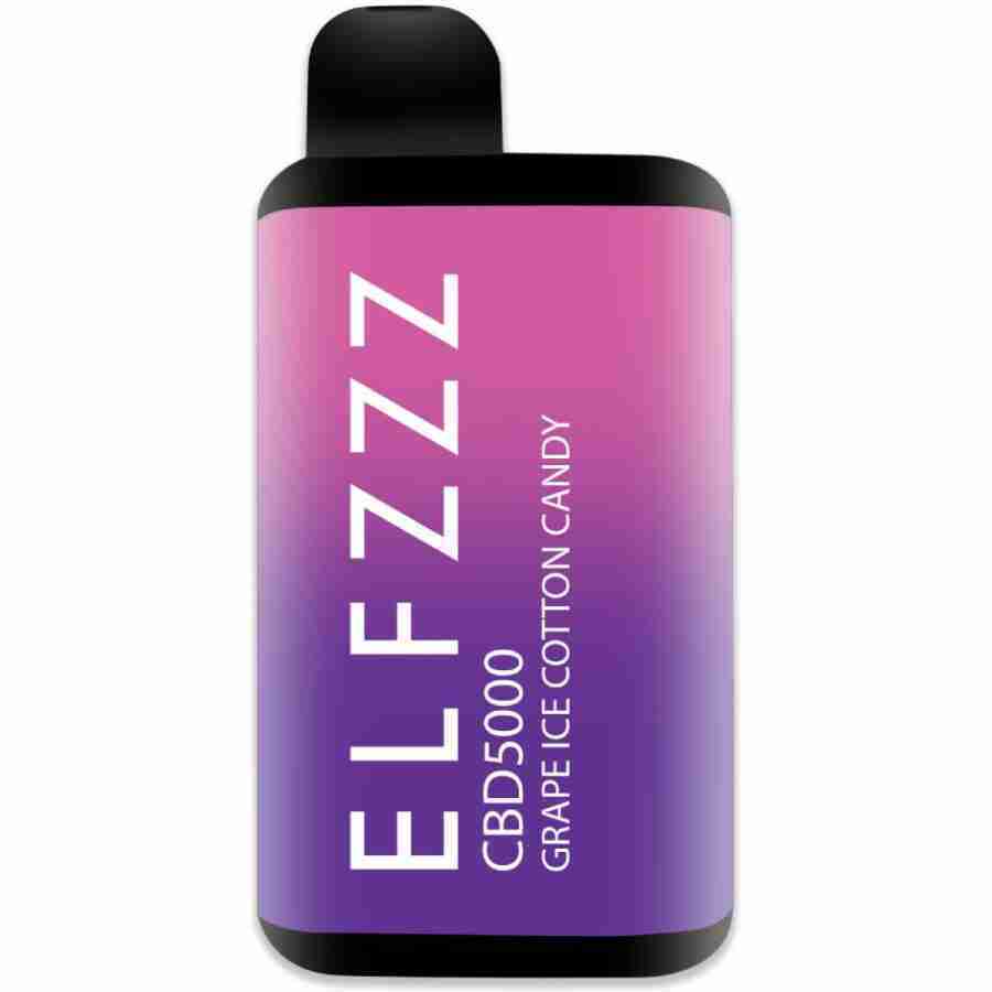 Elf zzz cbd 5000 premium disposable vapes grape ice cotton candy