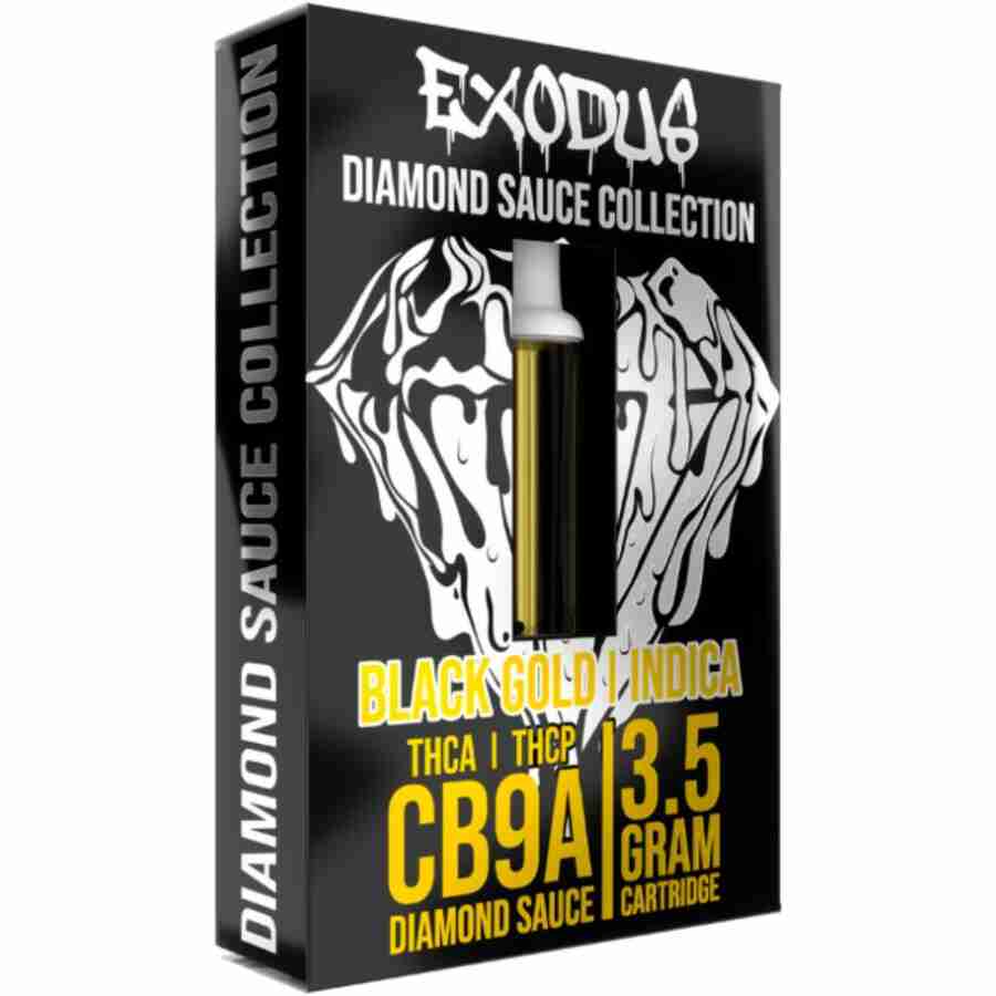 Exodus diamond sauce collection cb9a cartridges 3. 5g black gold