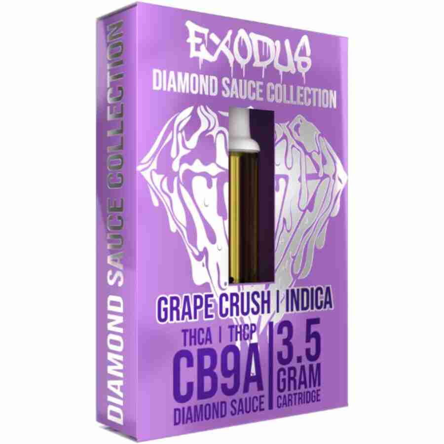 Exodus diamond sauce collection cb9a cartridges 3. 5g grape crush