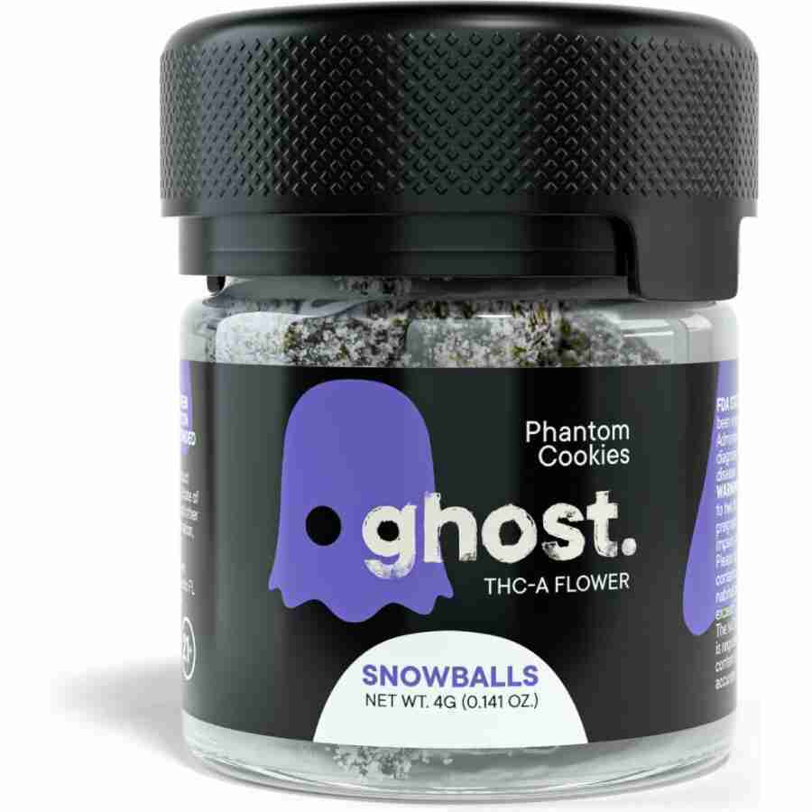 Ghost snowballs thca flower jar 4g phantom cookies