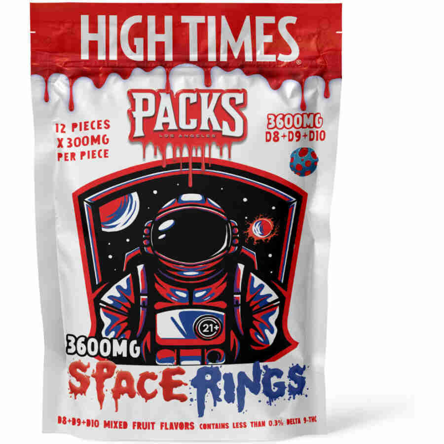 Packs high times d8 d9 d10 3600mg mixed fruit space rings red
