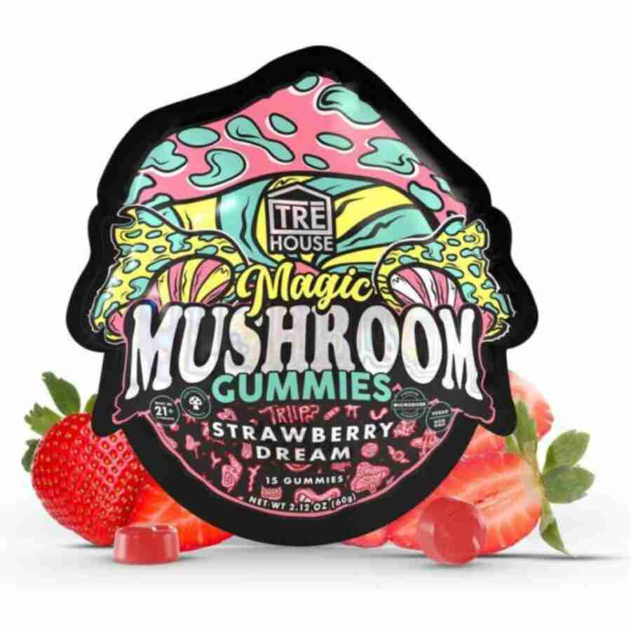 Tre house magic mushroom gummies strawberry dream