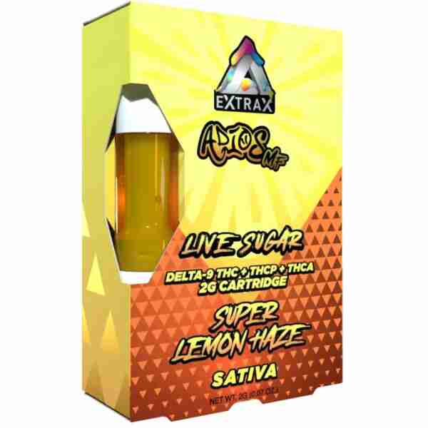 Delta extrax adios mf live sugar blend thca cartridges 2g super lemon haze.