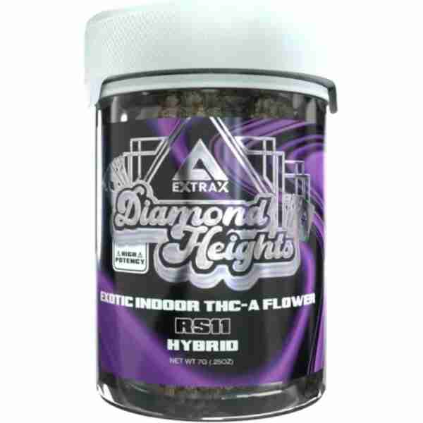 Delta Extrax Diamond Heights Exotic THCA Flower Jars RS11.