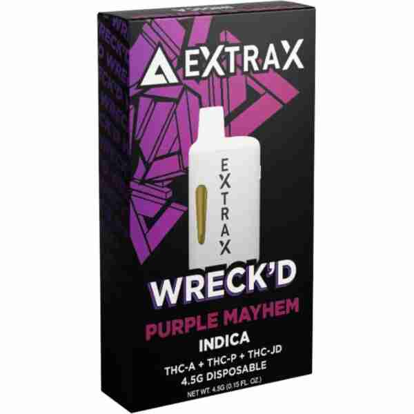 Delta extrax wreckd collection disposables 4 5g purple mayhem.