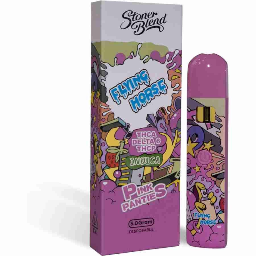 Flying horse stoner blend disposables 3g pink panties.