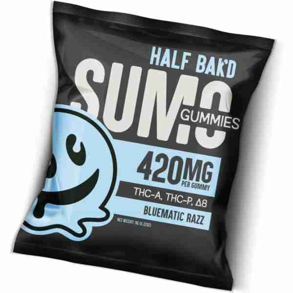 Half Bak'd Sumo Gummies 420mg 2pc Bluematic Razz